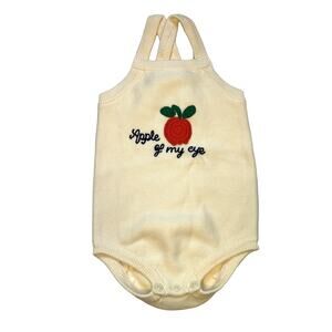Hanna Andersson Knit Apple of My Eye Romper 90